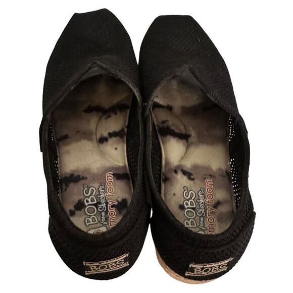 BOBS Women’s Size 8 Black Woven Memory Foam From Sketchers Slip Bohemian EUC - Picture 9 of 16